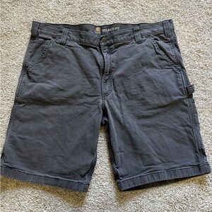 Carhartt Men’s Size 40 Carpenter Relaxed Fit Gray Work Wear Shorts 10” Inseam